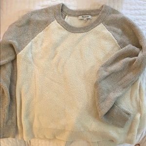 Madewell crew neck two tone sweater